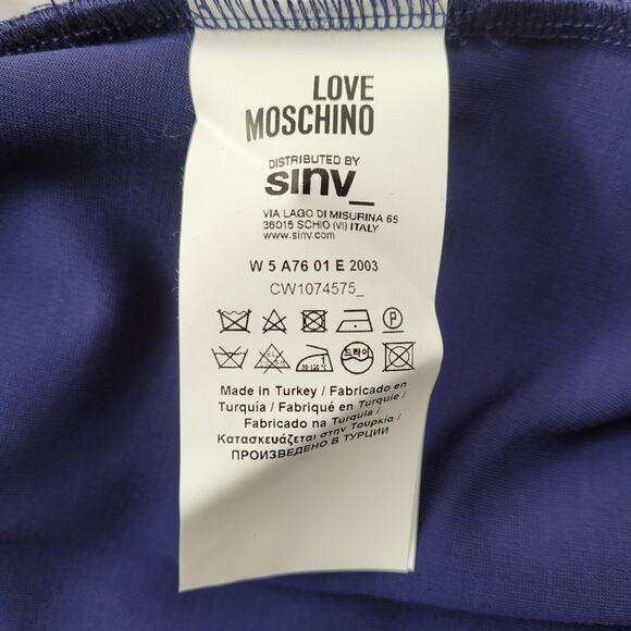 NWT Love Moschino V-neck Pleated Star Mini Dress size 4 - Picture 13 of 15